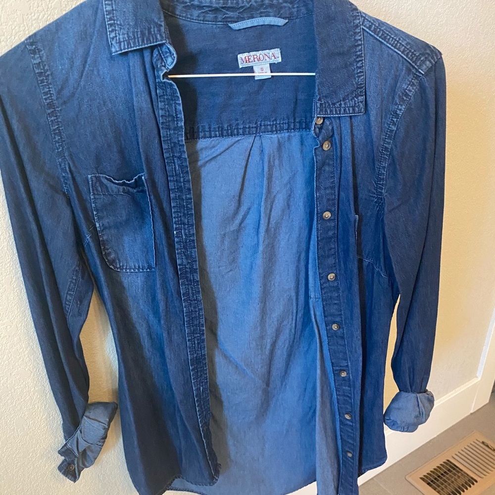 Denim button up